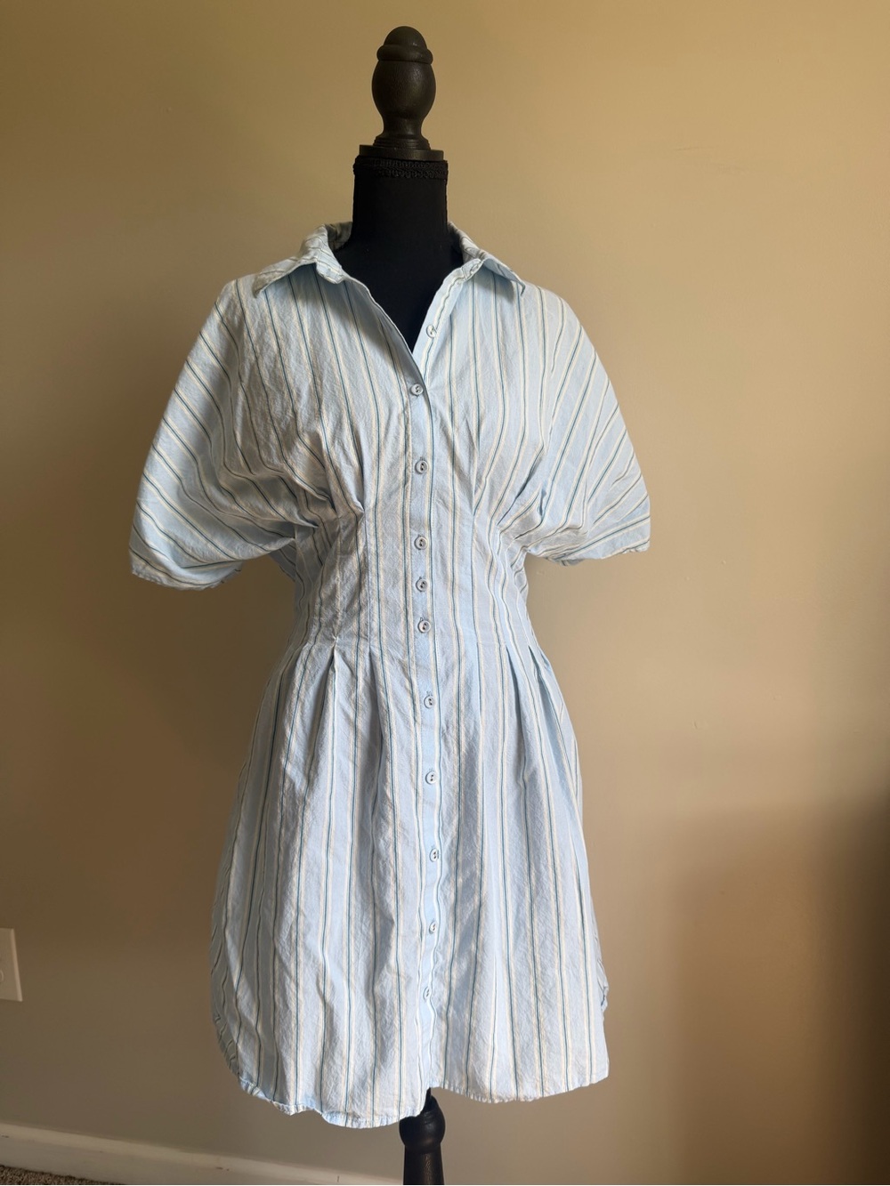 Striped collared dress